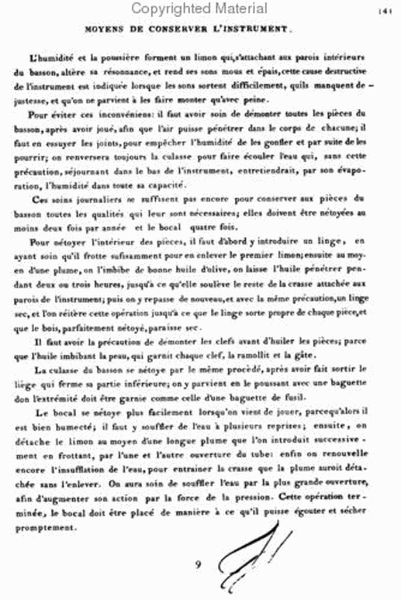 Methods & Treatises Bassoon - Volume 1 - France 1800-1860