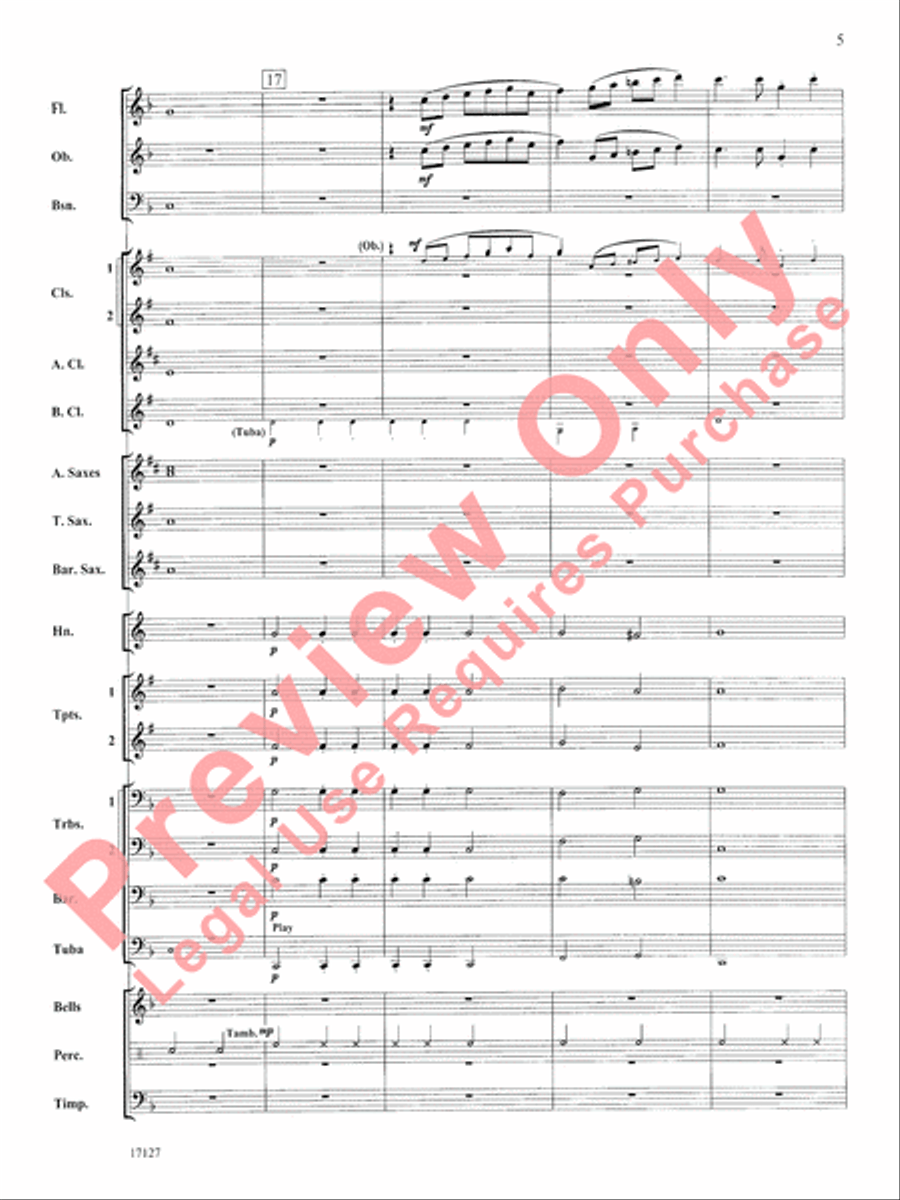 The Earl of Oxford's March Concert Band scores gallery preview page 6