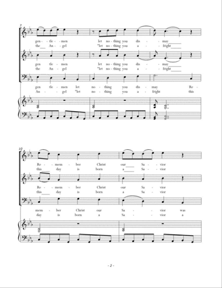 God Rest Ye Merry, Gentlemen 3-Part scores gallery preview page 3