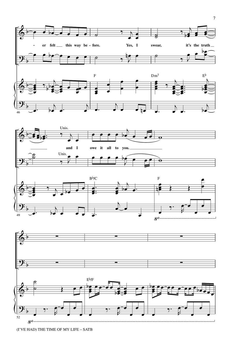 (I've Had) The Time Of My Life (arr. Mac Huff) 4-Part scores gallery preview page 6