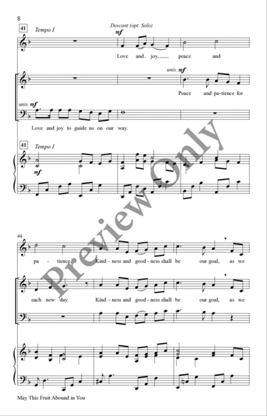 May This Fruit Abound in You 4-Part scores gallery preview page 7
