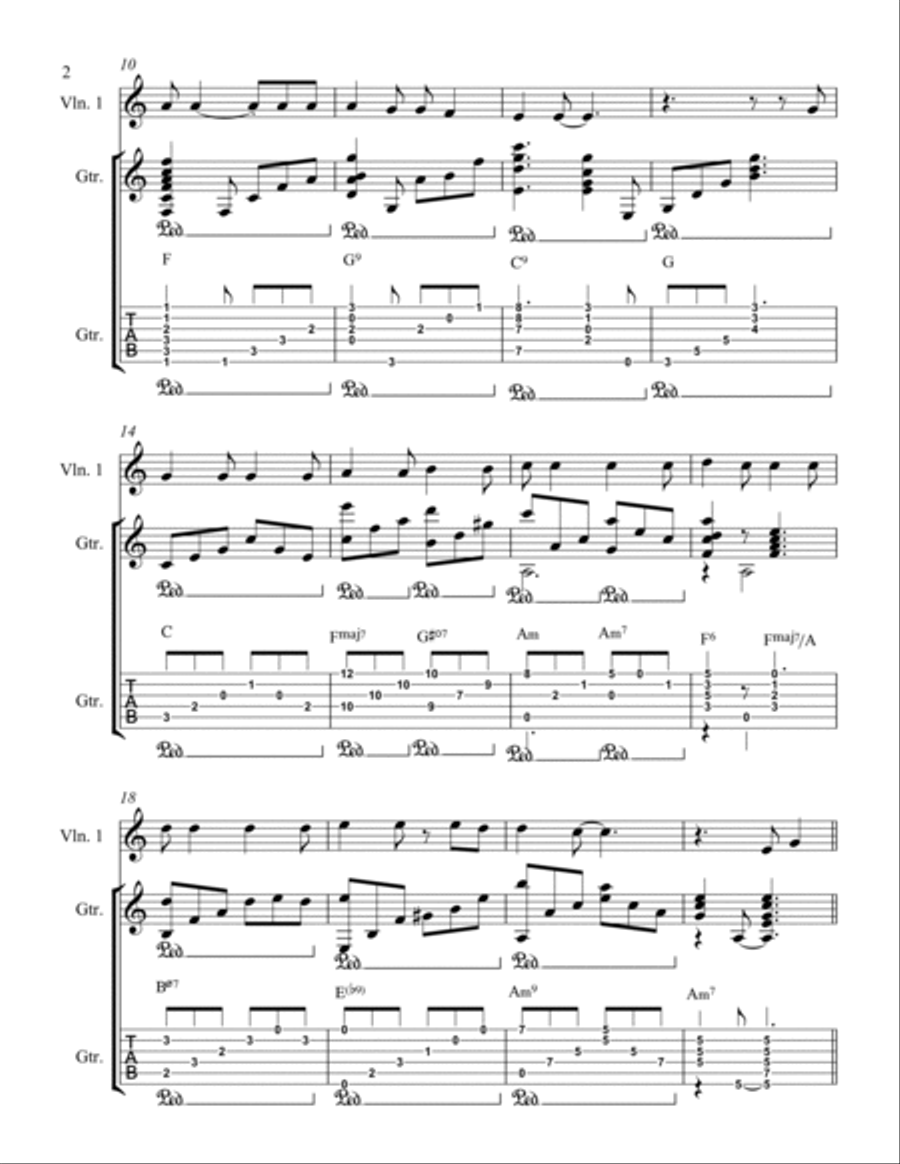 Hallelujah Violin Solo scores gallery preview page 2