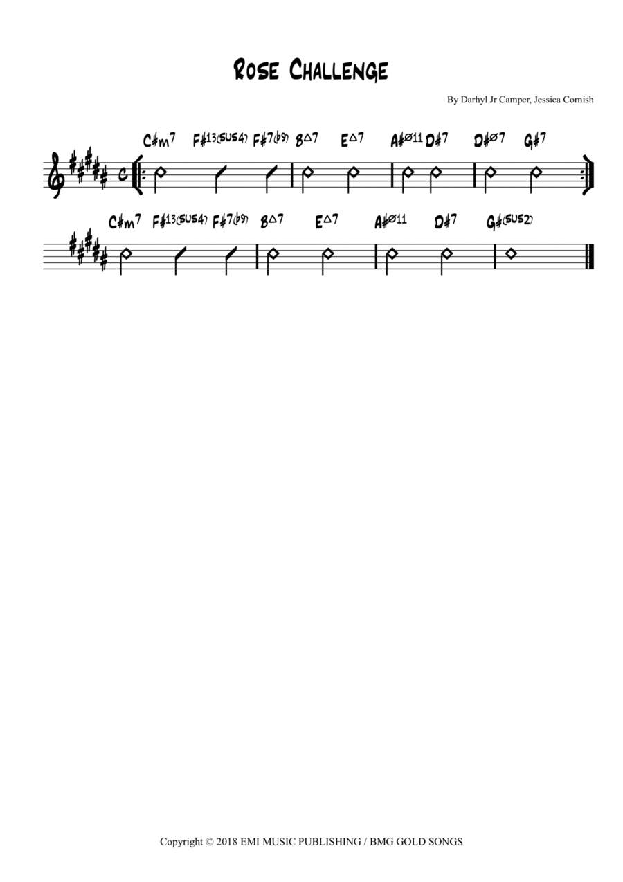 Rose Challenge Piano Solo scores gallery preview page 1