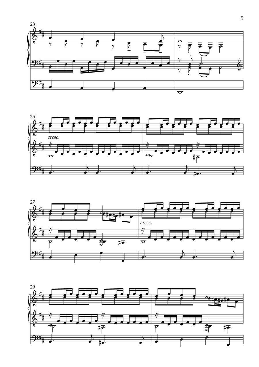 Capriccio U zij de glorie (Thine Be The Glory) Organ Solo scores gallery preview page 5