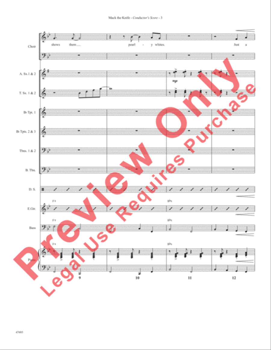 Mack the Knife Choir scores gallery preview page 5