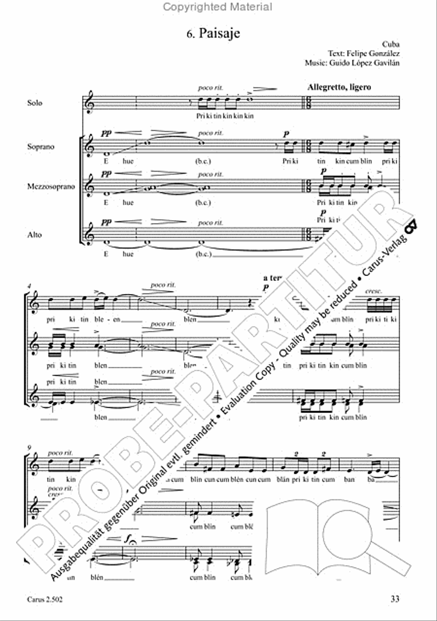 Makumbebe II. Latin American Choral Repertoire. Carmina mundi. Music + CD Choir scores gallery preview page 34