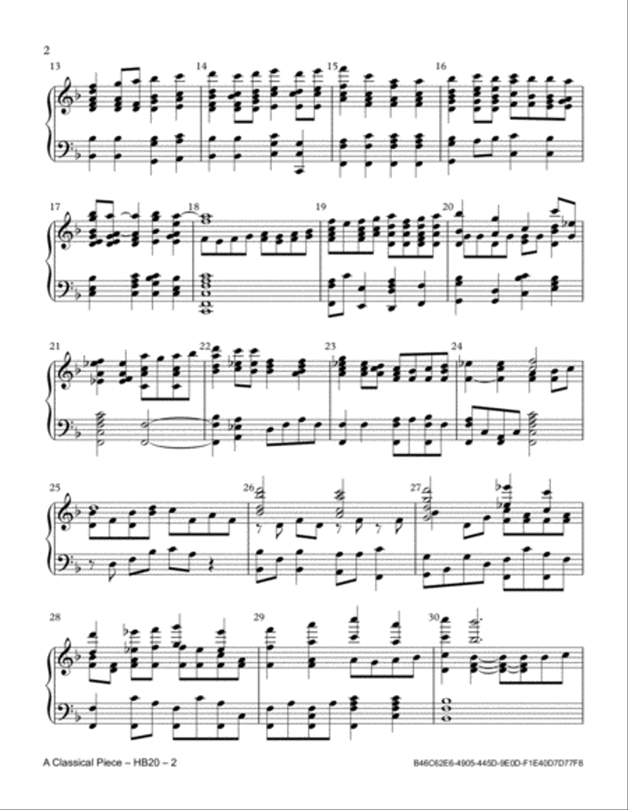 A Classical Piece A Classical Piece Handbell Choir scores gallery preview page 2