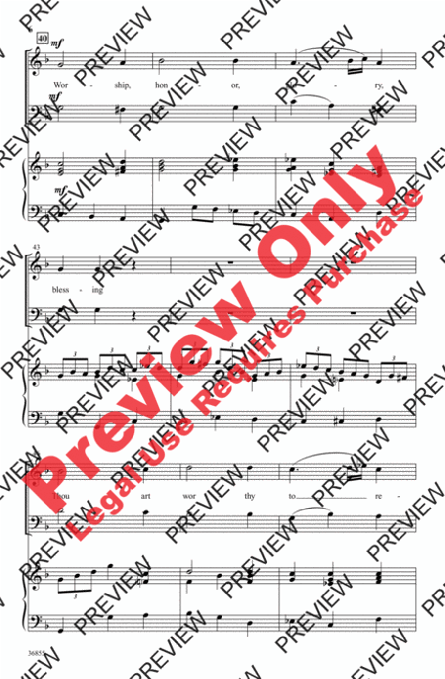 Surround Him with Praise Surround Him with Praise 2-Part scores gallery preview page 6