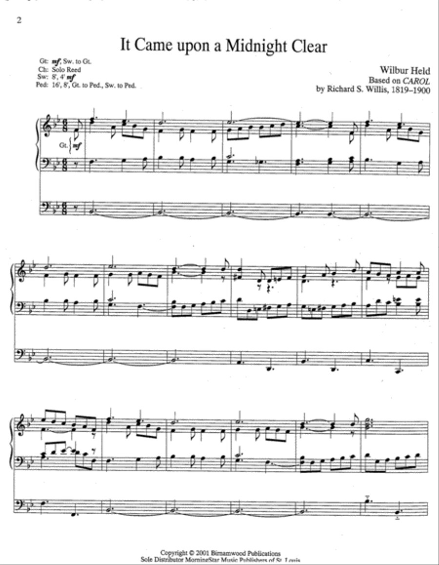 Christmas Comes Again, Set 2 Organ scores gallery preview page 2