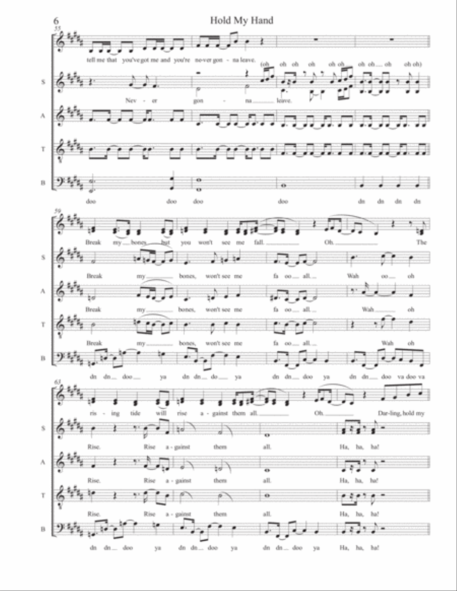 Hold My Hand Divisi scores gallery preview page 6