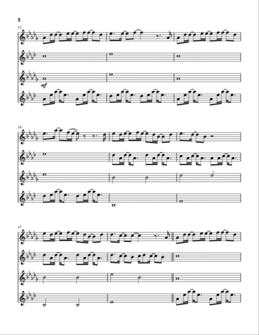 Even When I'm Not Saxophone Quartet scores gallery preview page 3