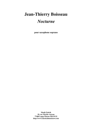 Jean-Thierry Boisseau: Nocturne for soprano saxophone