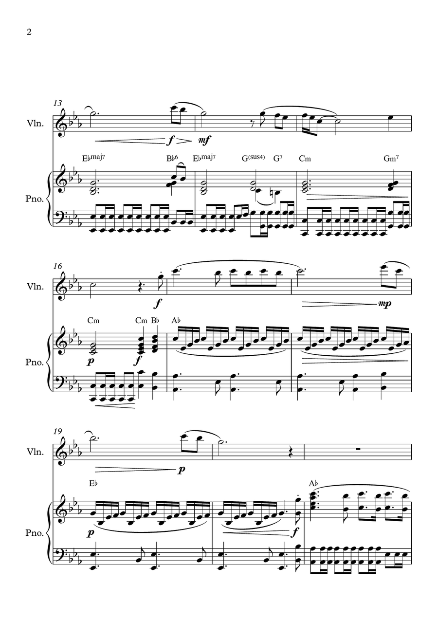 El Cóndor Pasa Violin and Piano El Cóndor Pasa Violin and Piano Violin Solo scores gallery preview page 2