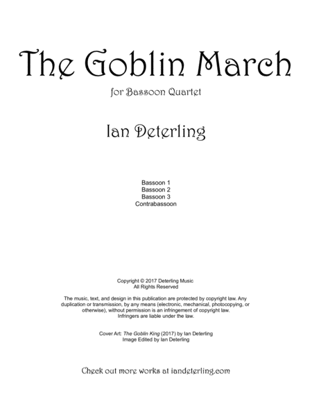 The Goblin March (for Bassoon Quartet) image number null
