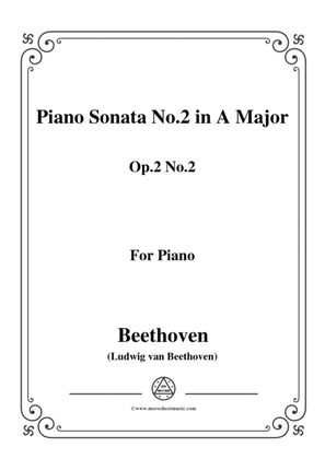 Book cover for Beethoven-Piano Sonata No.2 in A Major Op.2 No.2,for piano