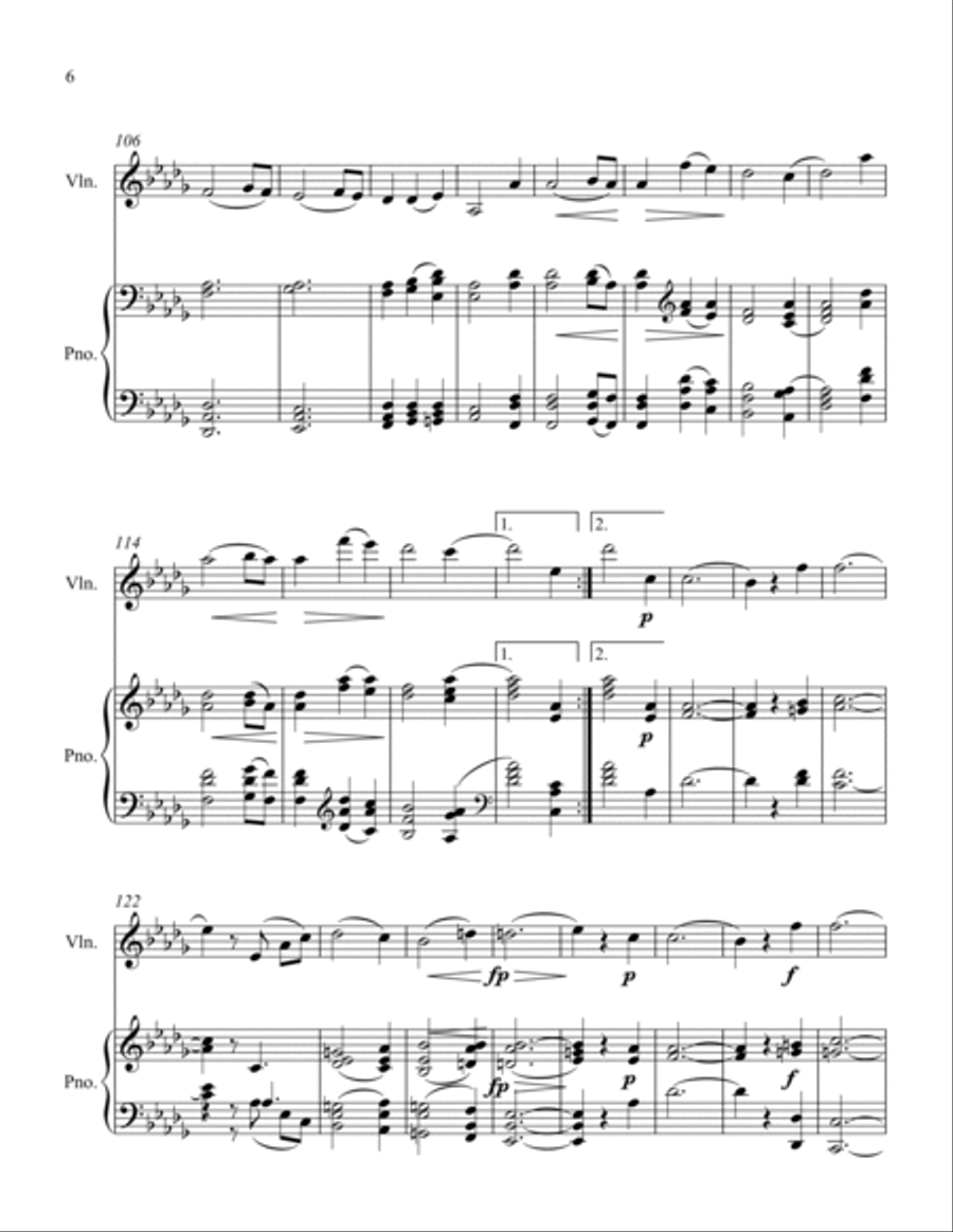 Moments Musicaux 6 Moments Musicaux 6 Violin Solo scores gallery preview page 6