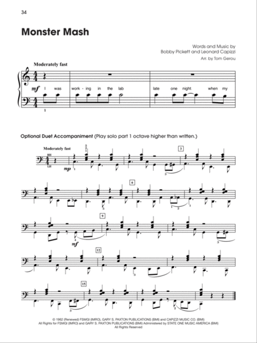 5 Finger Halloween Fun Easy Piano scores gallery preview page 13