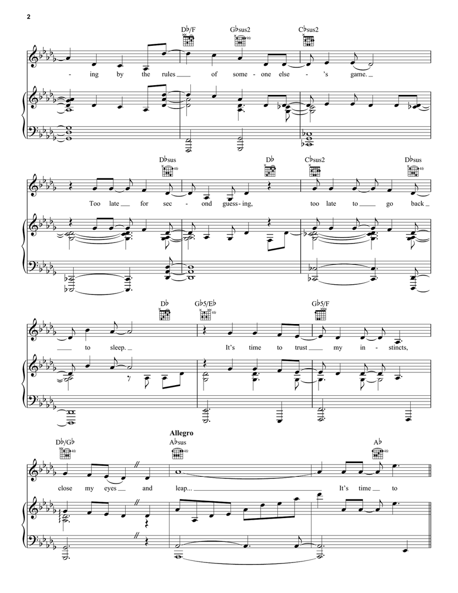 Defying Gravity (from Wicked) Guitar scores gallery preview page 2
