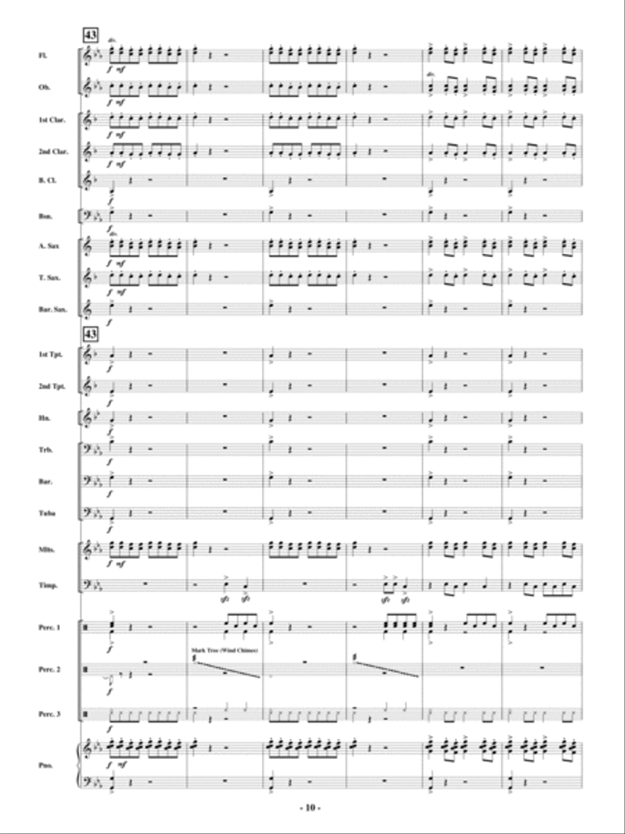 Abominable Snowman Chase Concert Band scores gallery preview page 9