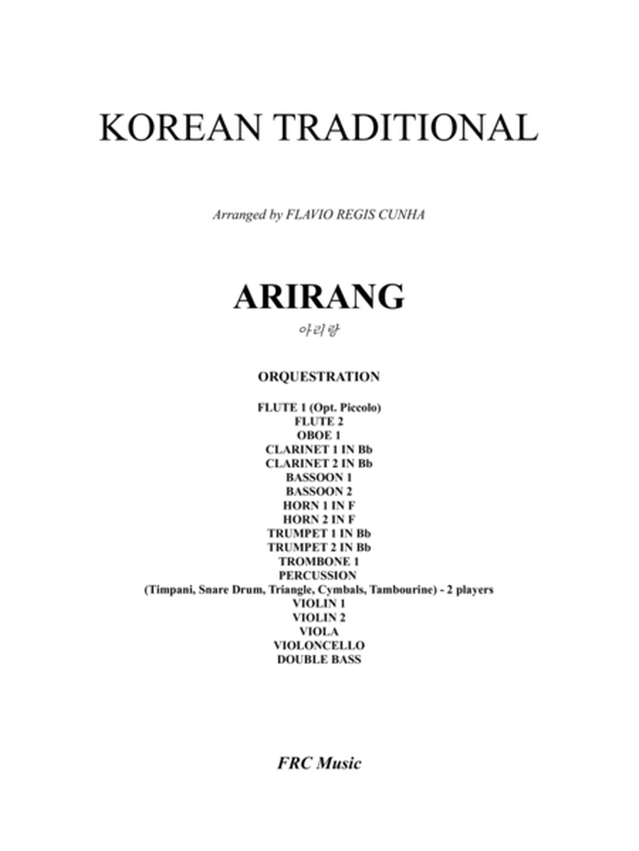 Arirang (Traditional Folk Korean) for Orchestra image number null
