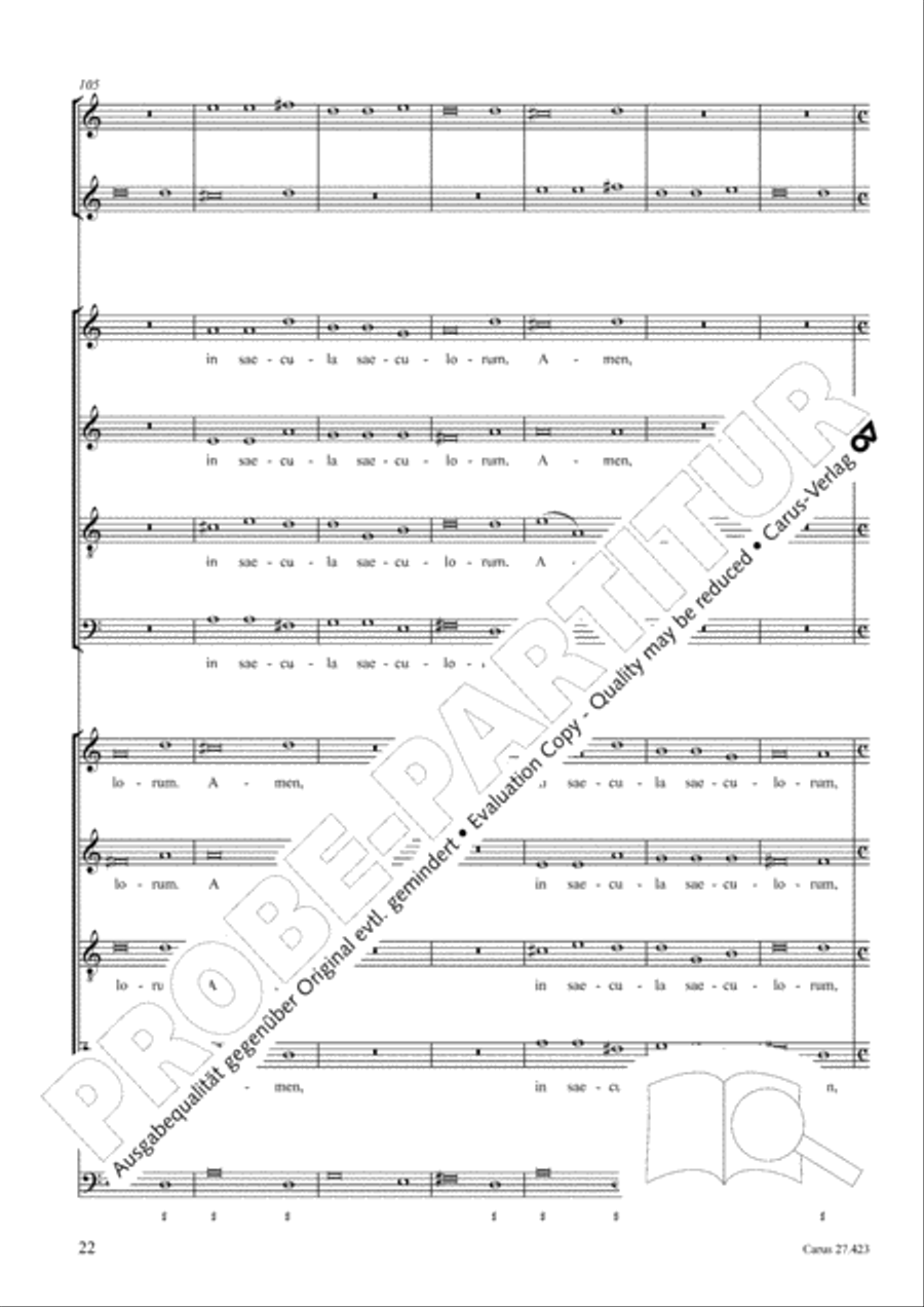 Laudate Dominum Secondo 4-Part scores gallery preview page 23