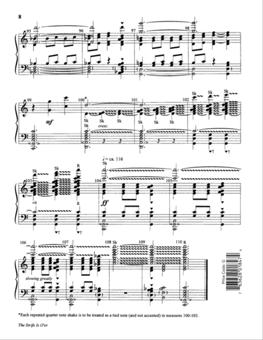 The Strife Is O'er 5-Octaves scores gallery preview page 8
