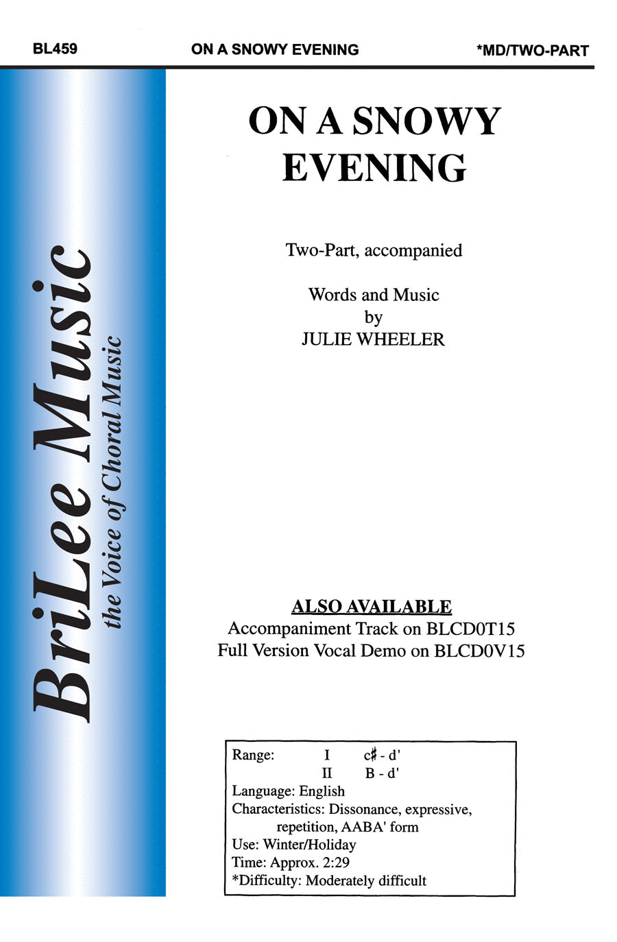 On A Snowy Evening 2-Part scores gallery preview page 1