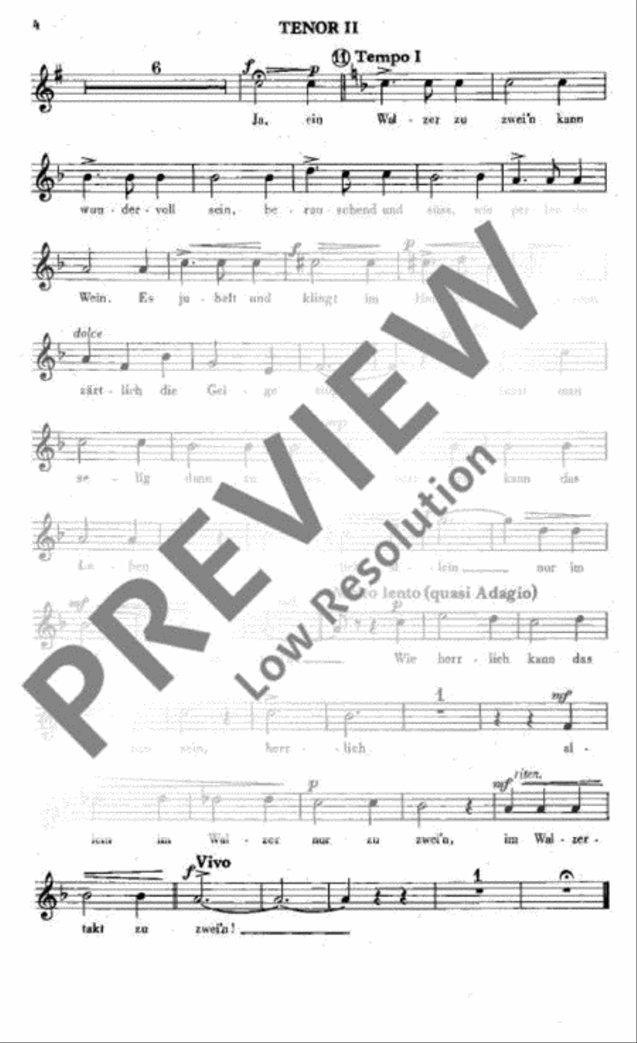 Ein Walzer zu zwei'n TTBB scores gallery preview page 5
