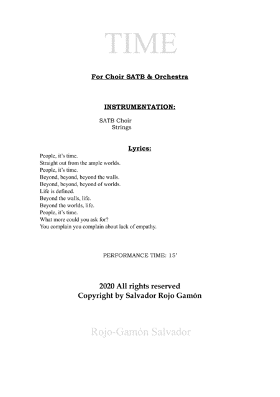 Time For Choir SATB & Strings 4-Part scores gallery preview page 2