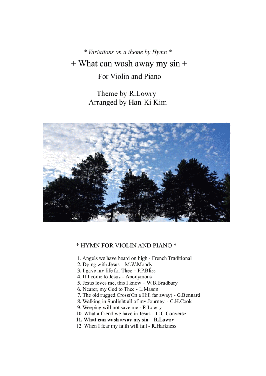 What can wash away my sin (For Violin and Piano) Violin Solo scores gallery preview page 1