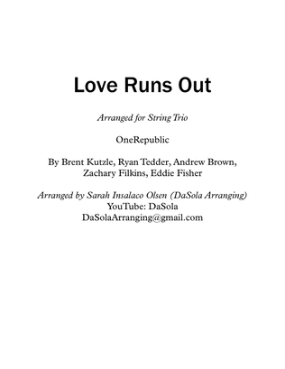 Book cover for Love Runs Out