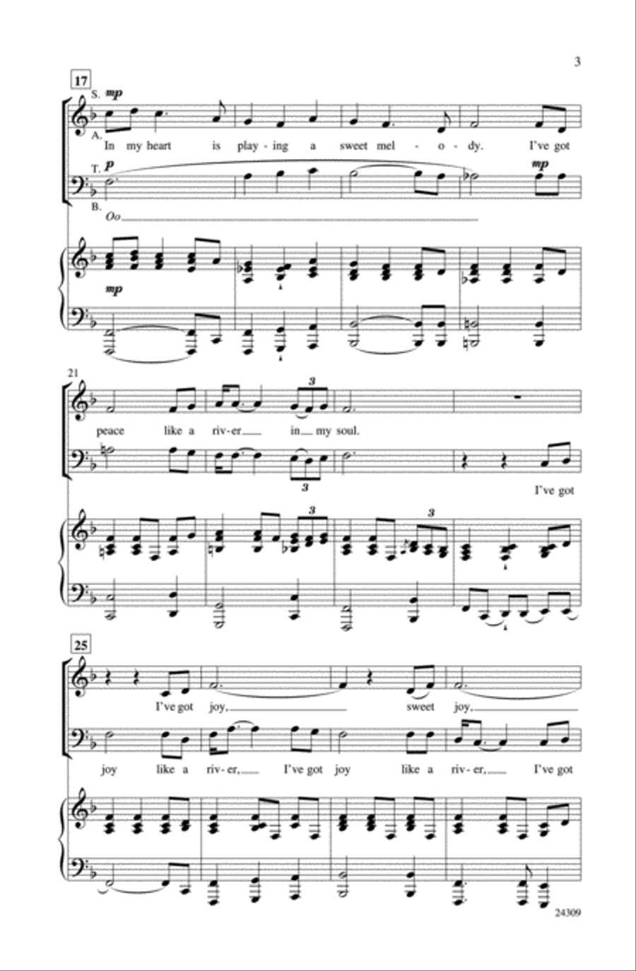 Peace Like a River 4-Part scores gallery preview page 3
