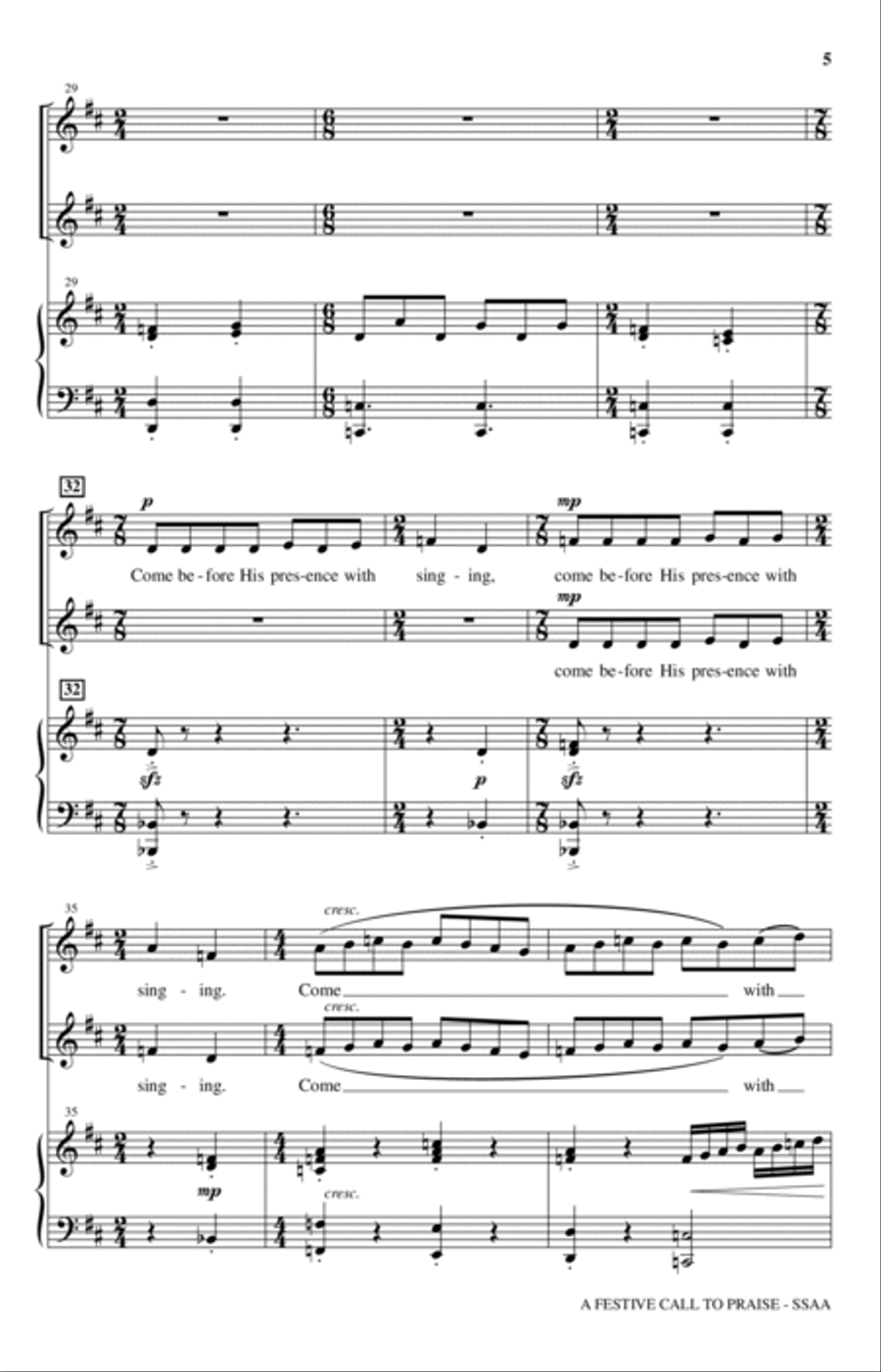 A Festive Call To Praise A Festive Call To Praise SSA scores gallery preview page 4
