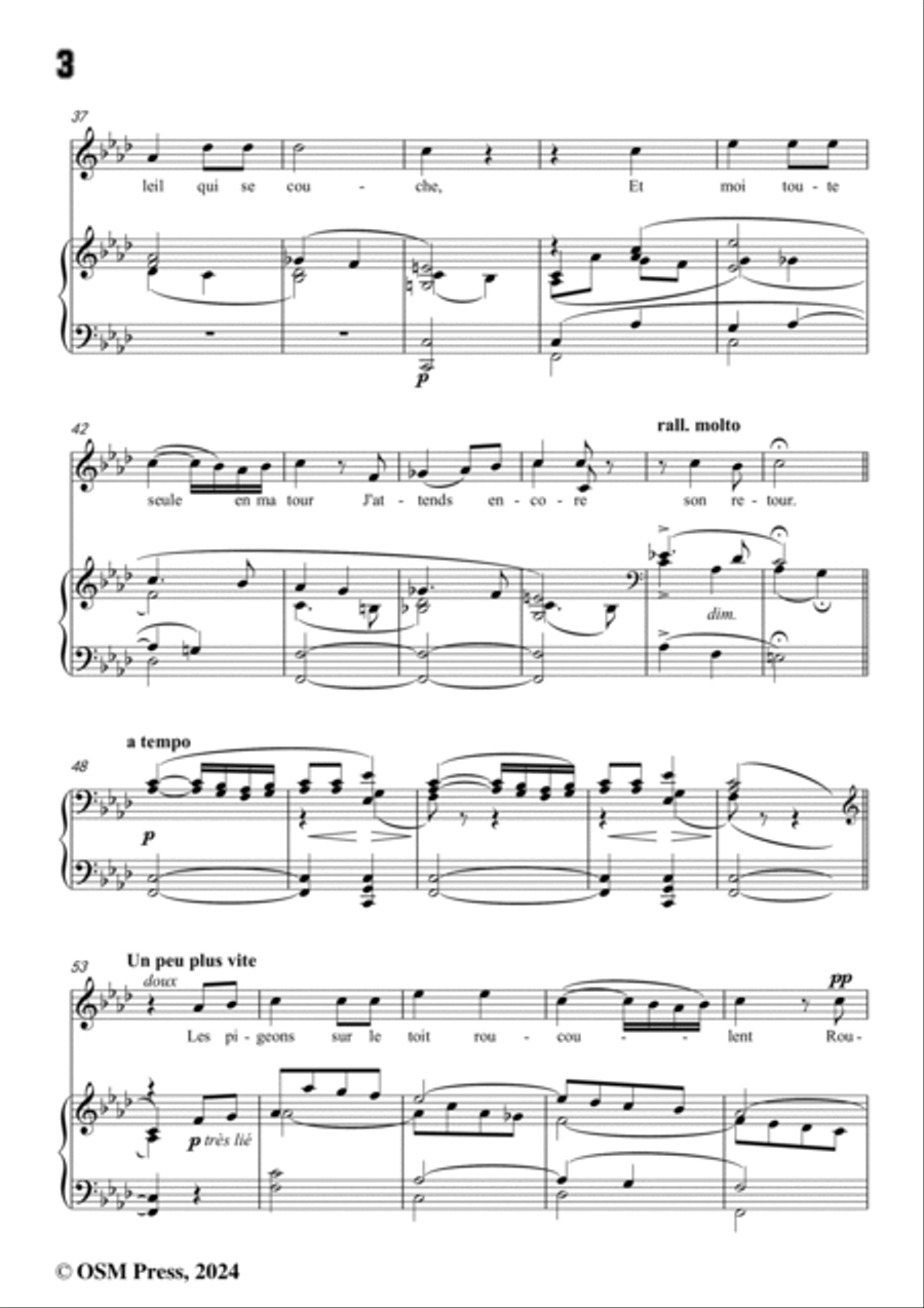 Duparc-Au pays où se fait la guerre(Mélodie),in f minor Voice scores gallery preview page 4
