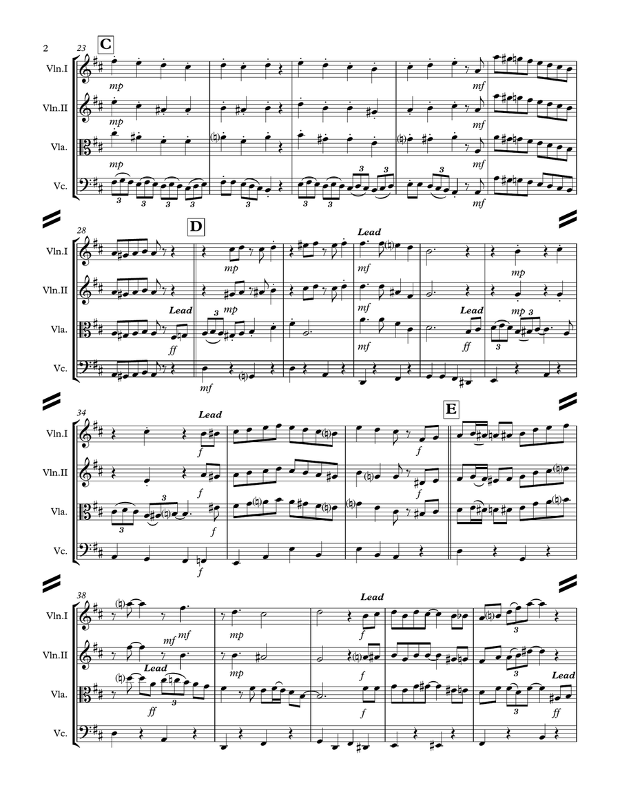 It's Beginning To Look Like Christmas String Quartet scores gallery preview page 3