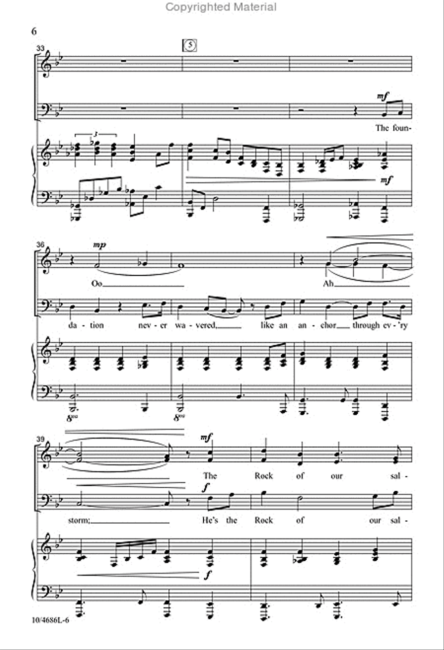 Jesus Is the Living Stone 3-Part scores gallery preview page 6