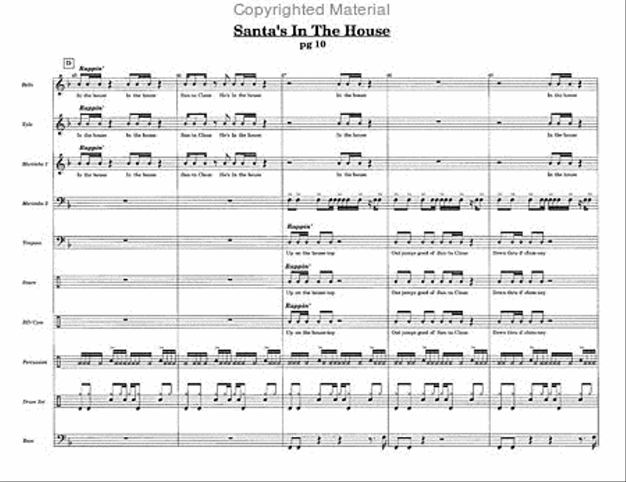 Santa's In The House Santa's In The House Percussion Ensemble scores gallery preview page 4