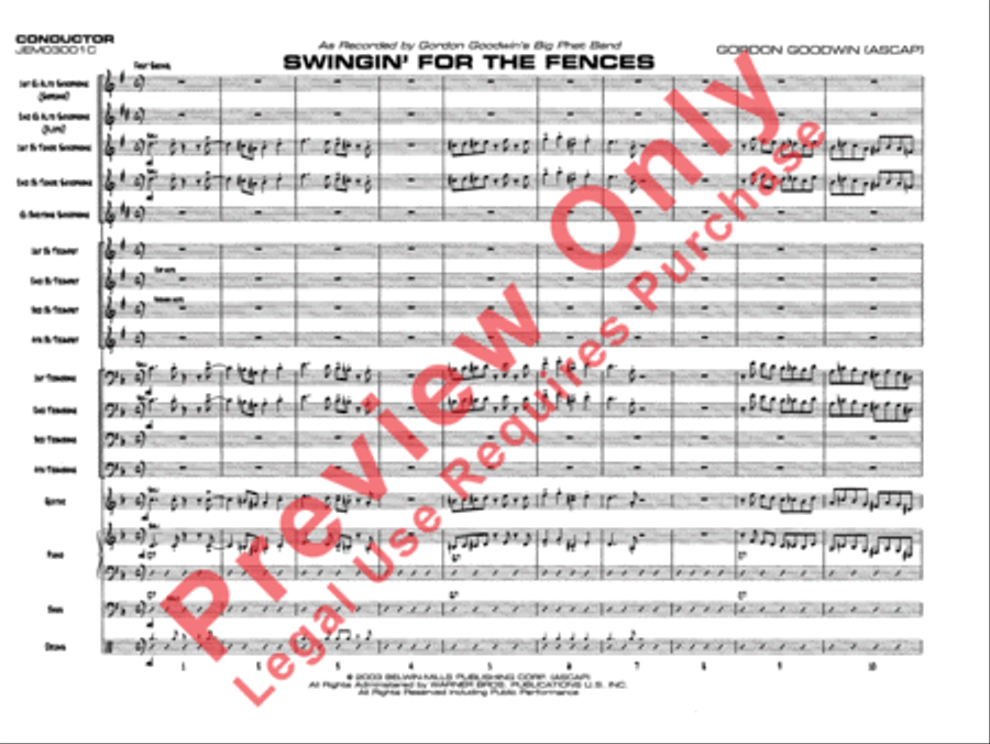 Swingin' for the Fences Jazz Ensemble scores gallery preview page 3