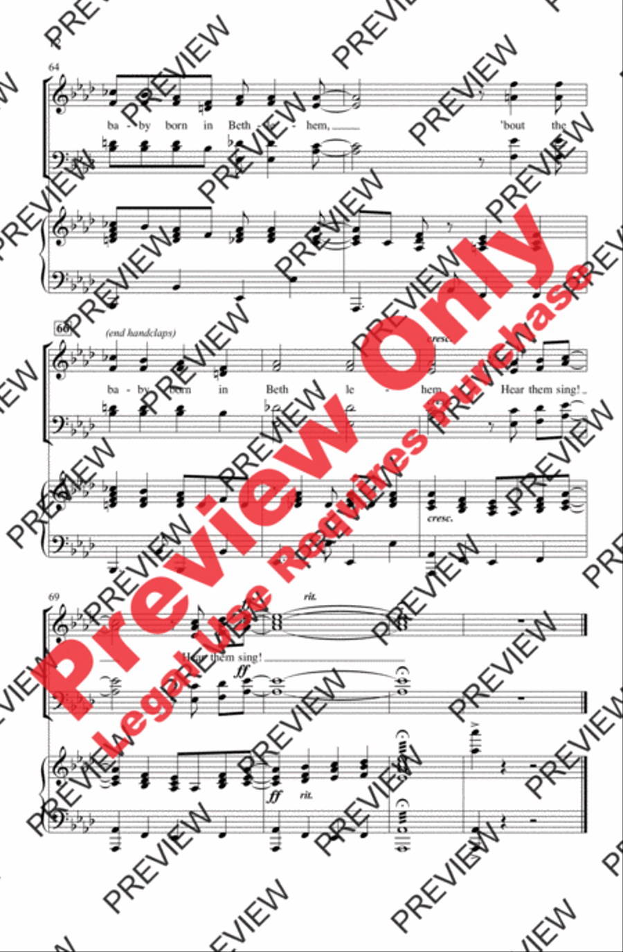 Can You Hear the Angels? 4-Part scores gallery preview page 12