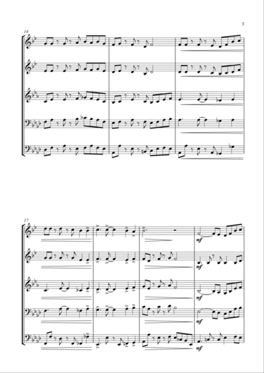 Battle Hymn of the Republic - a Jazz Arrangement - for Brass Quartet image number null