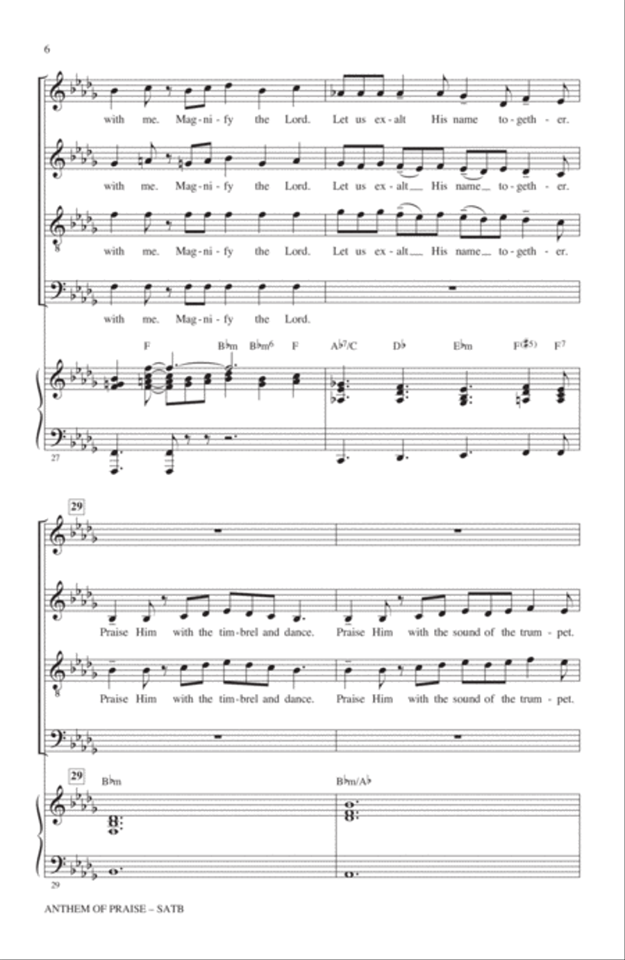 Anthem Of Praise 4-Part scores gallery preview page 5