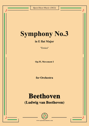 Book cover for Beethoven-Symphony No.3(Eroica),in E flat Major,Op.55,Movement I,for Orchestra