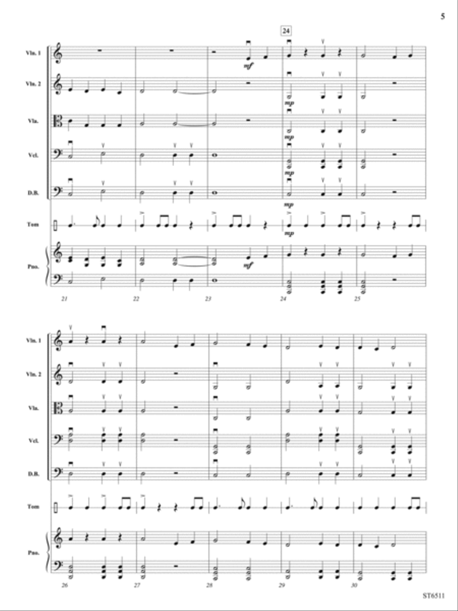 A Medieval Carol (Personet Hodie): Score String Orchestra scores gallery preview page 5