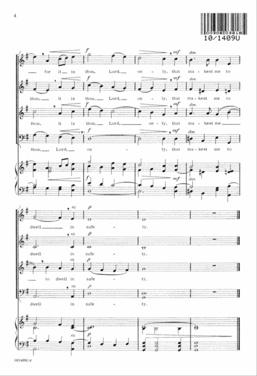 Hide Me under the Shadow of Thy Wings 4-Part scores gallery preview page 4