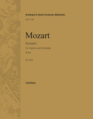 Violin Concerto [No. 1] in B flat major K. 207