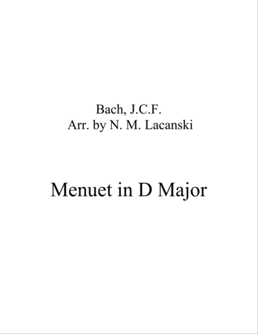 Menuet in D Menuet in D String Trio scores gallery preview page 1