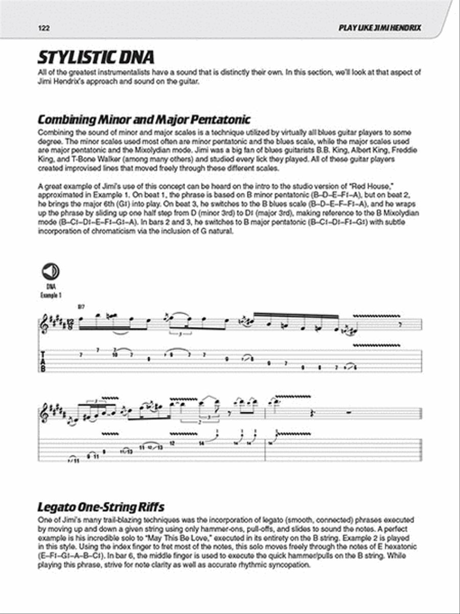 Play like Jimi Hendrix Guitar Tablature scores gallery preview page 5