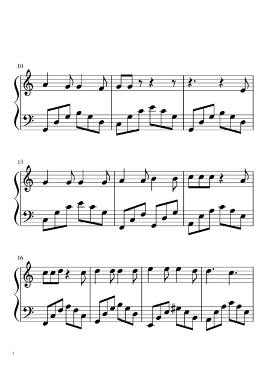 Hallelujah Piano Solo scores gallery preview page 2