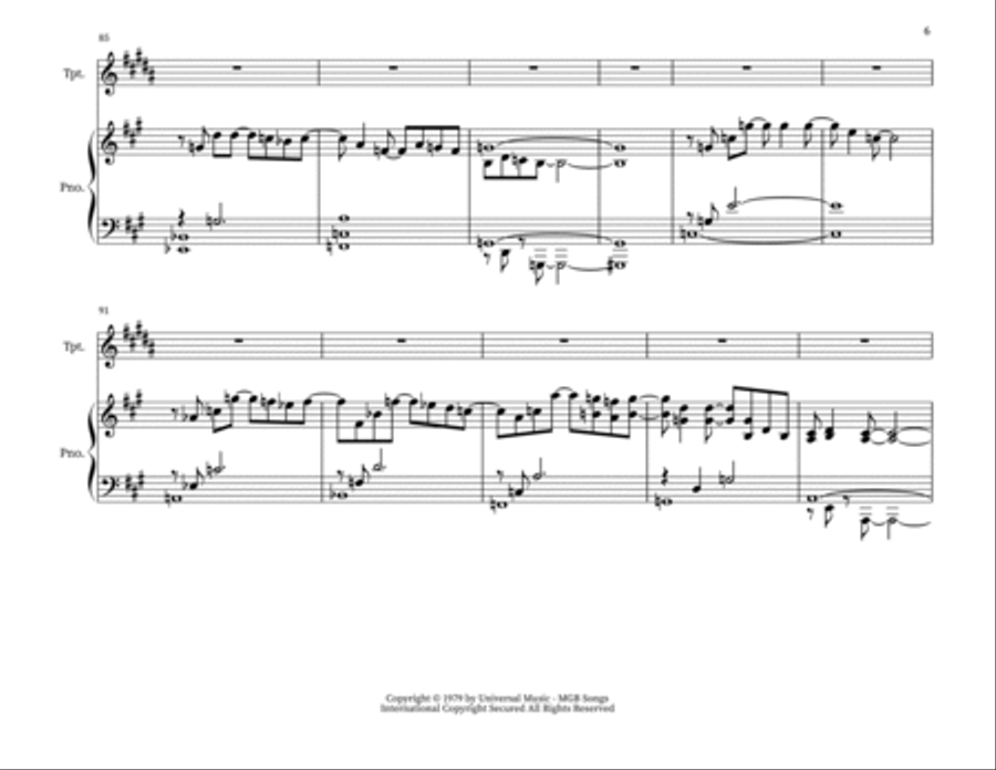 Sailing Trumpet Duet scores gallery preview page 6