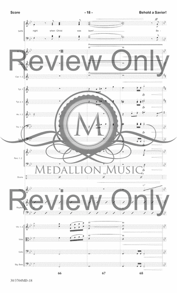 Behold a Savior! - Orchestral Score and CD with Printable Parts